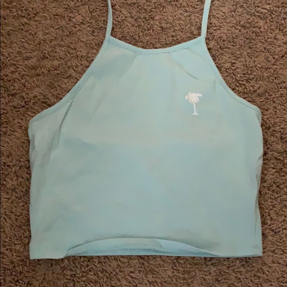 light blue halter top from pacsun
